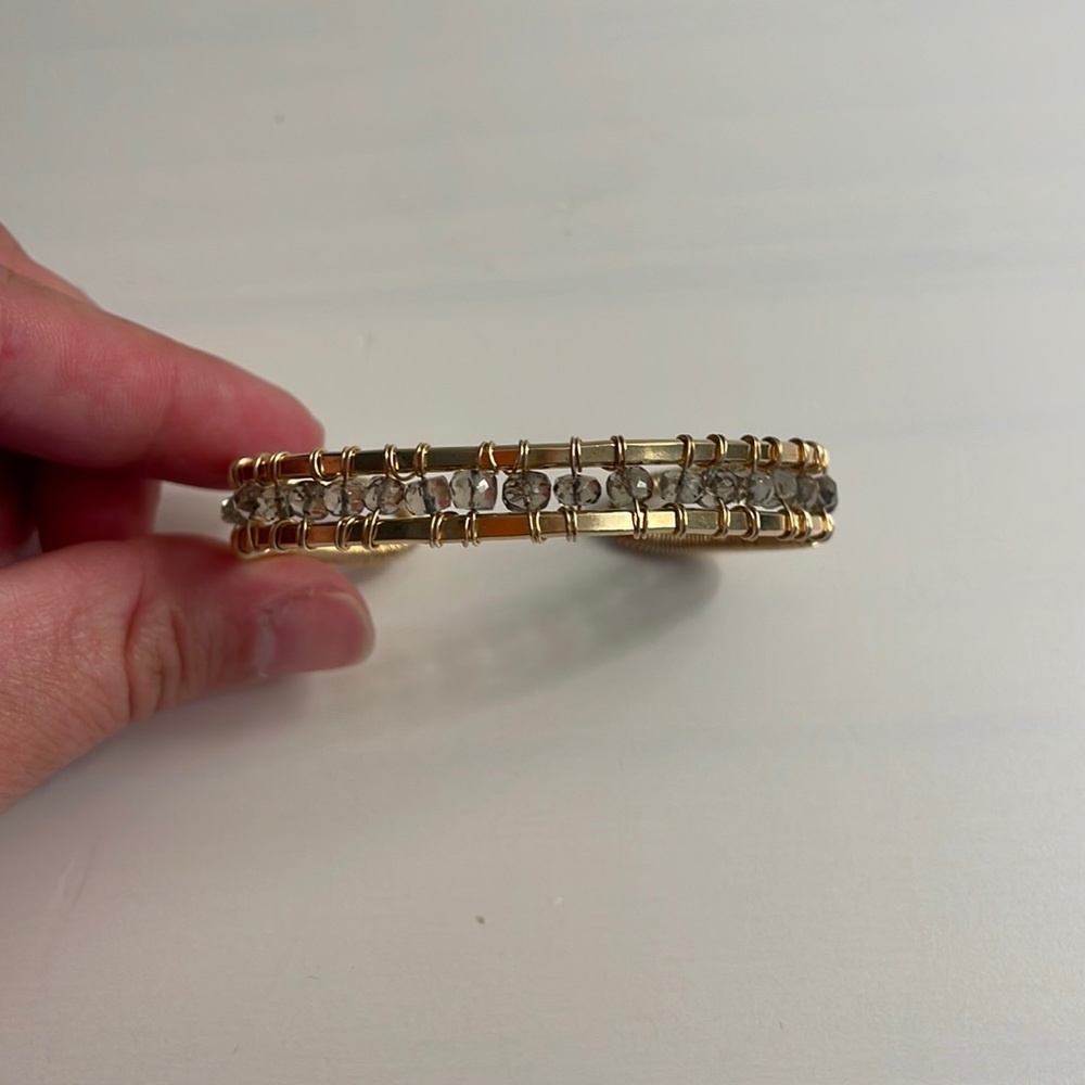 Beaded cuff bracelet